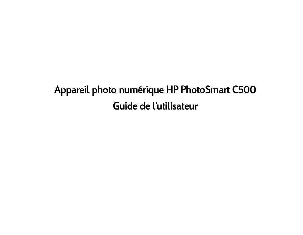Mode d'emploi COMPAQ PHOTOSMART C500