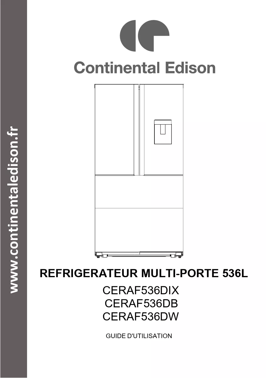 Mode d'emploi CONTINENTAL EDISON CERAF536DB