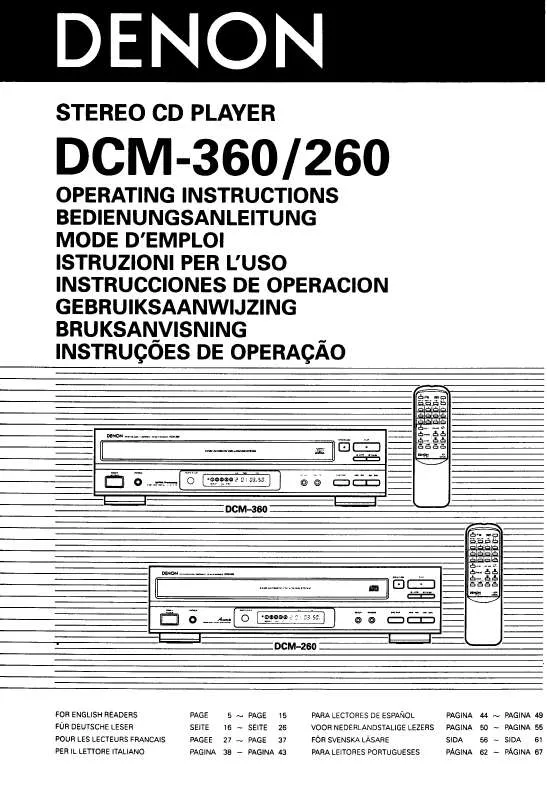 Mode d'emploi DENON DCM-260