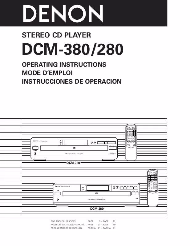 Mode d'emploi DENON DCM-280