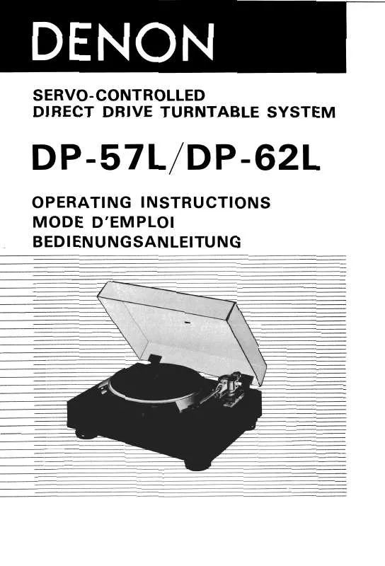 Mode d'emploi DENON DP-57L
