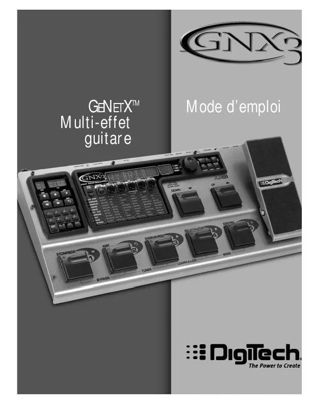 Mode d'emploi DIGITECH GNX3