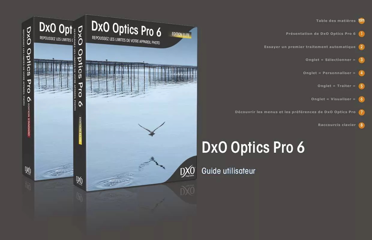 Mode d'emploi DXO OPTICS PRO V6.1.2