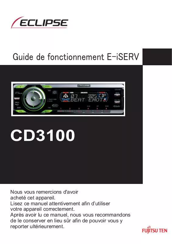 Mode d'emploi ECLIPSE E-ISRV CD3100
