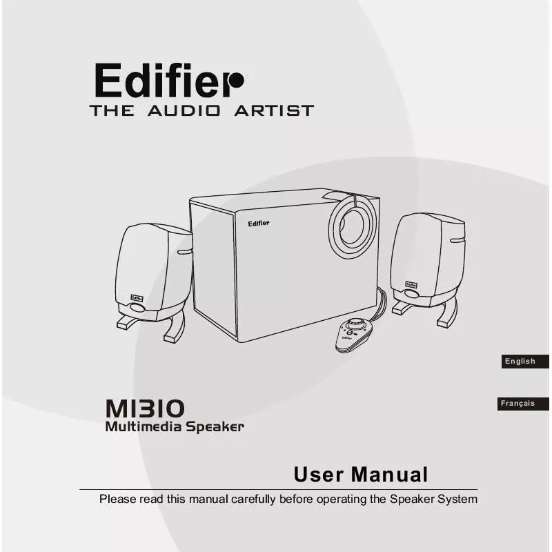 Mode d'emploi EDIFIER M1310