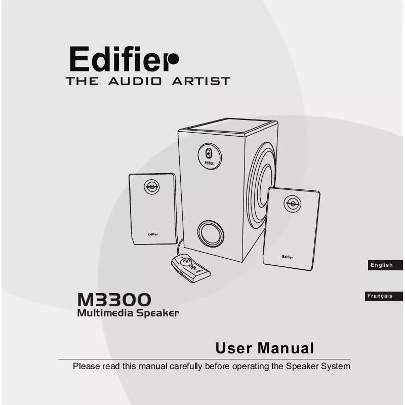 Mode d'emploi EDIFIER M3300
