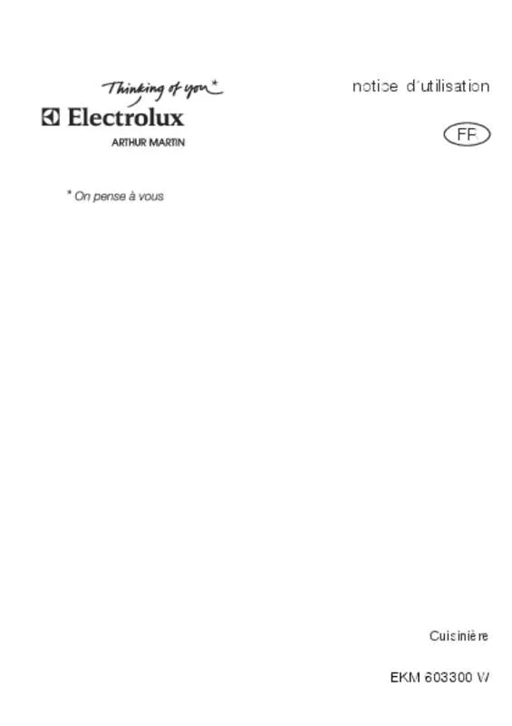 Mode d'emploi ELECTROLUX EKM603300W