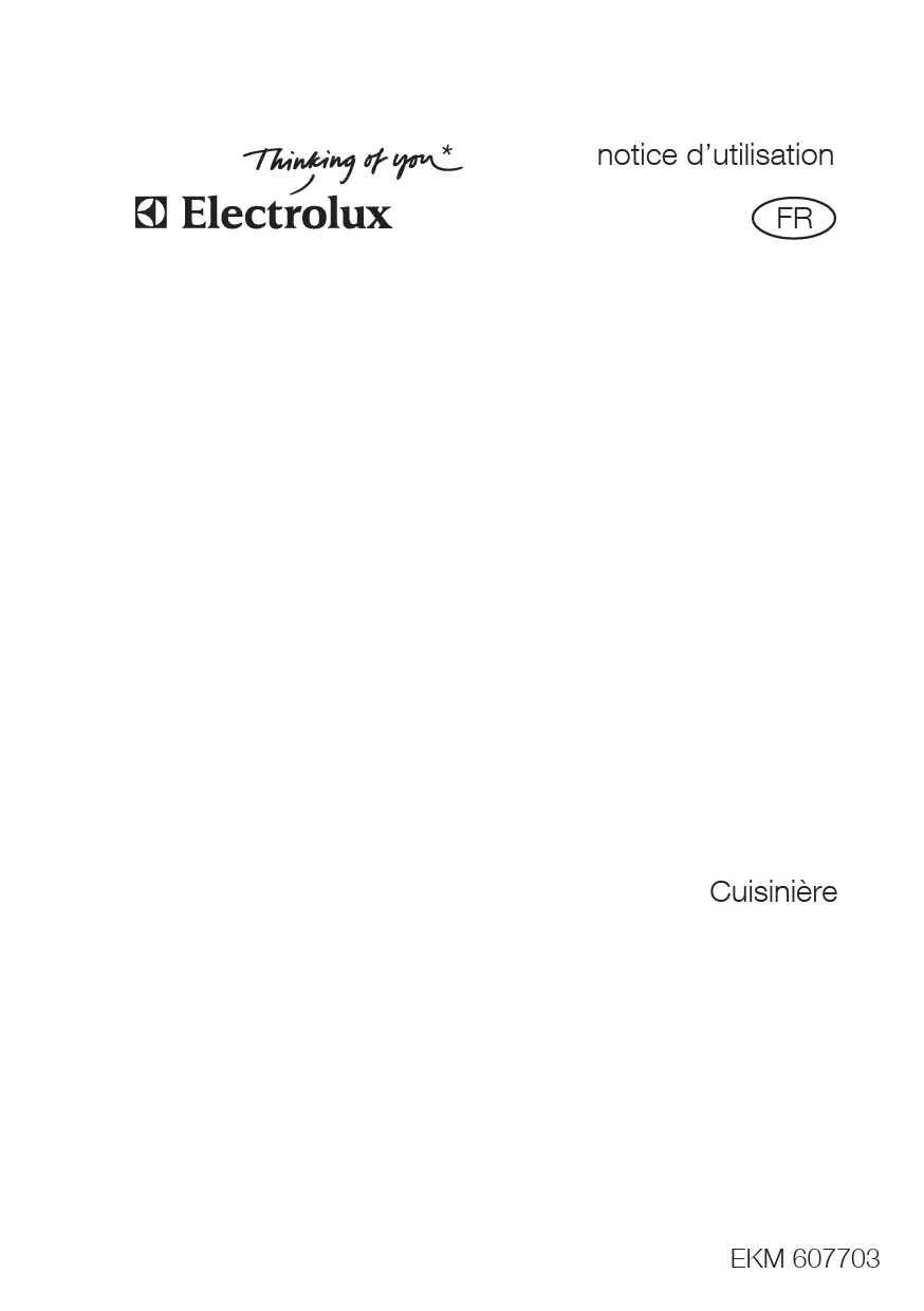Mode d'emploi ELECTROLUX EKM607703W