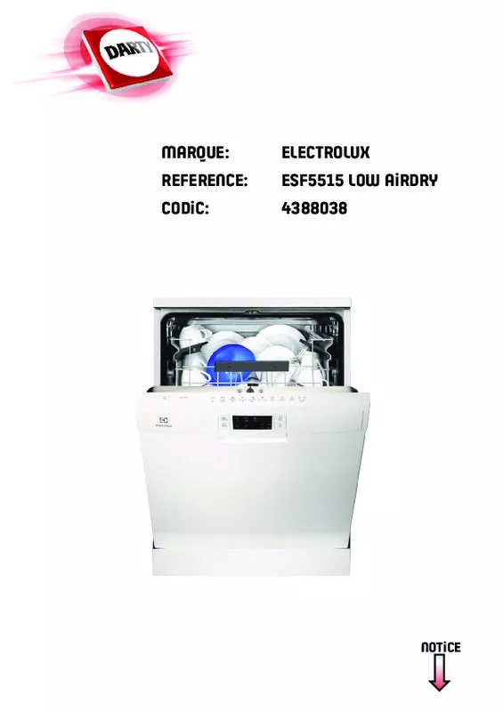 Mode d'emploi ELECTROLUX ESF 5515 LOX AIRDRY