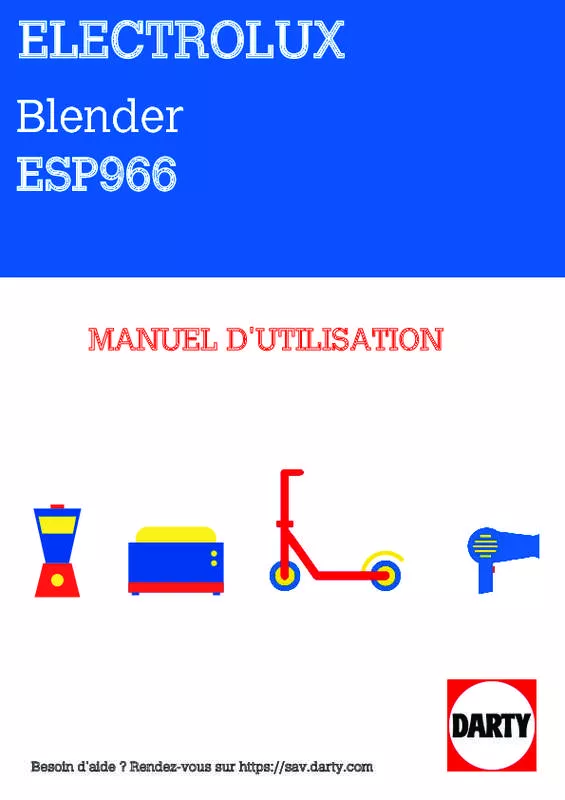 Mode d'emploi ELECTROLUX ESP966