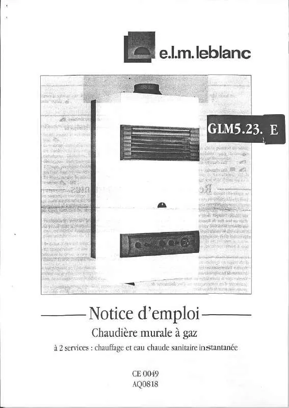 Mode d'emploi ELM LEBLANC GLM5.23E