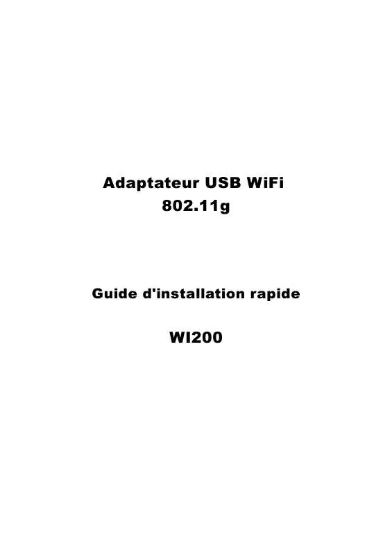 Mode d'emploi EMTEC ADAPTATEUR USB WIFI WI200