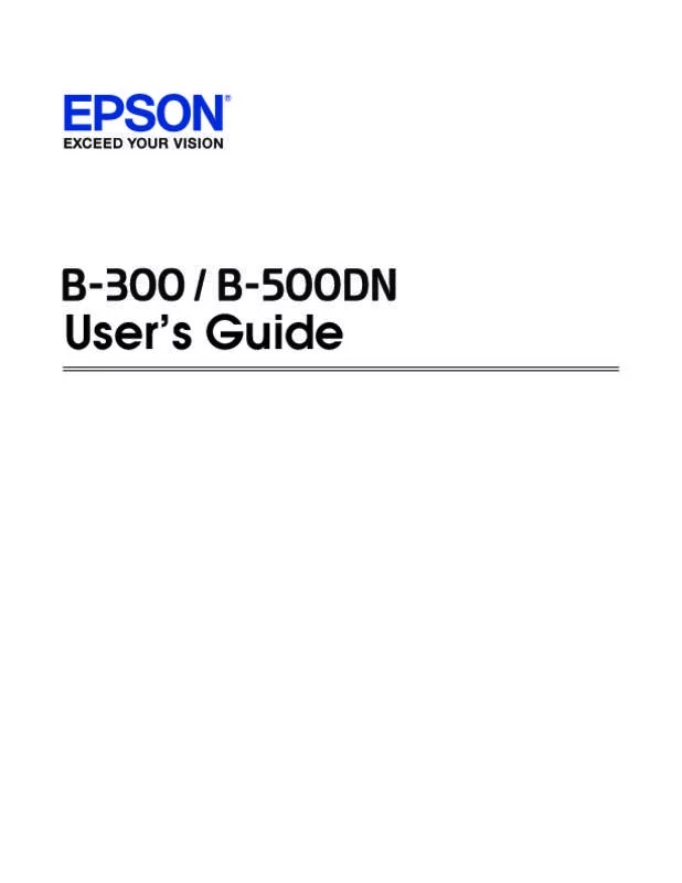 Mode d'emploi EPSON B310N