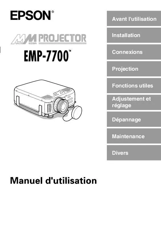 Mode d'emploi EPSON EMP-7700