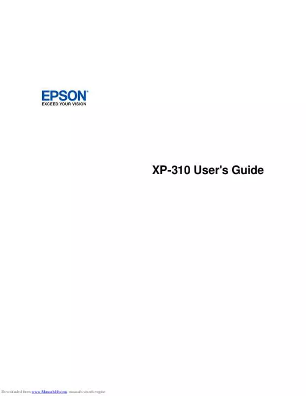 Mode d'emploi EPSON EXPRESSION XP-352