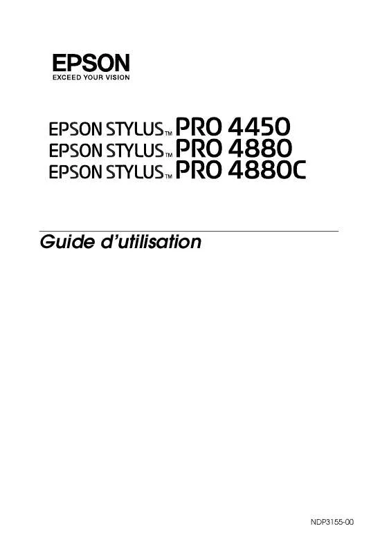 Mode d'emploi EPSON STYLUS 4450