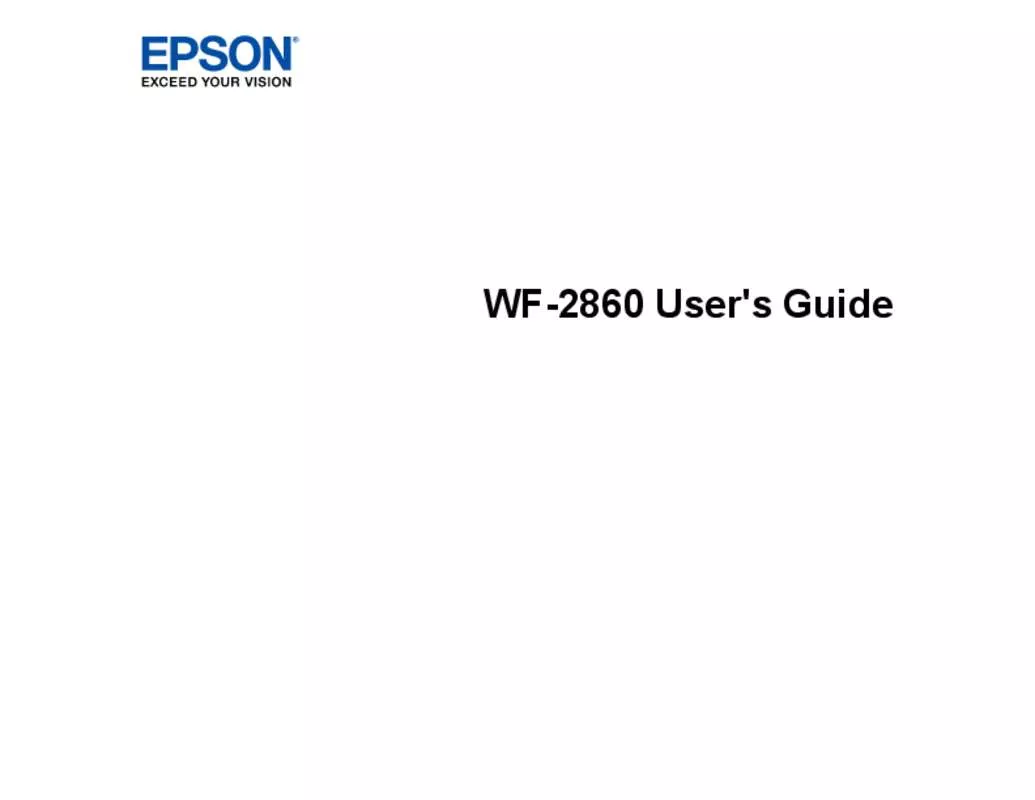 Mode d'emploi EPSON WORKFORCE WF-2860DWF