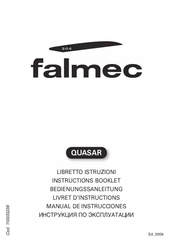 Mode d'emploi FALMEC QUASARV1211