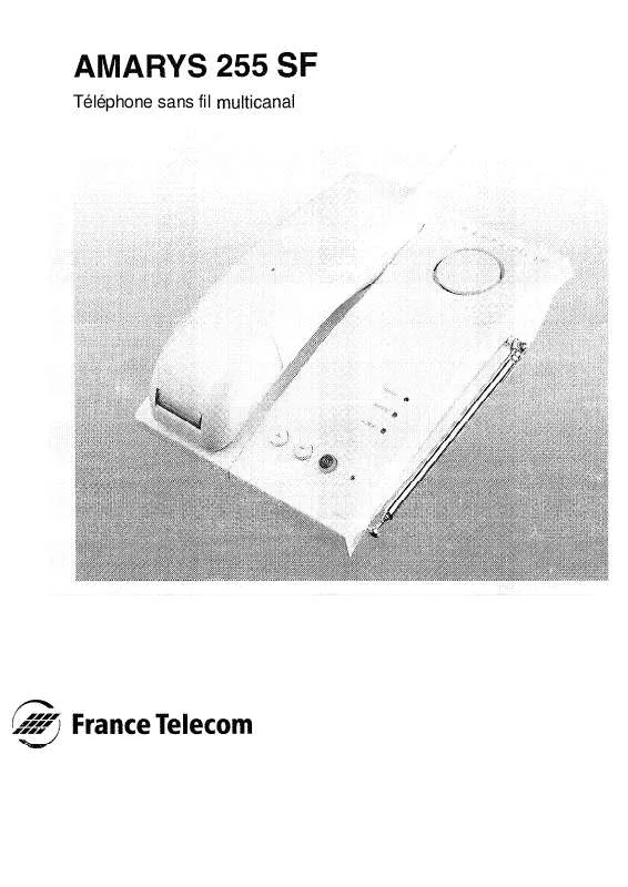 Mode d'emploi FRANCE TELECOM AMARYS 255 SF