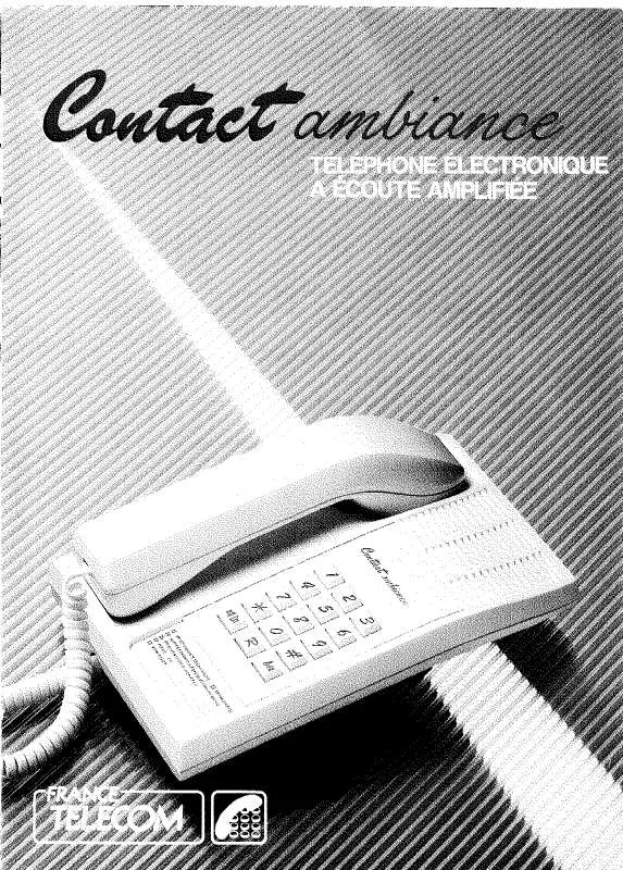 Mode d'emploi FRANCE TELECOM CONTACT AMBIANCE