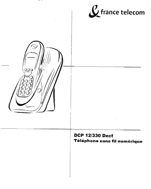Mode d'emploi FRANCE TELECOM DCP 12 330 DECT