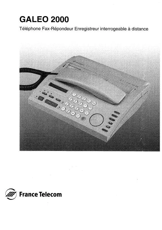 Mode d'emploi FRANCE TELECOM GALEO 2000