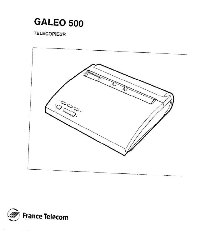 Mode d'emploi FRANCE TELECOM GALEO 500