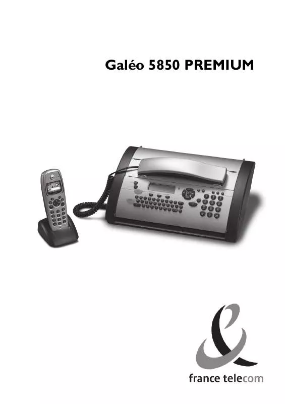 Mode d'emploi FRANCE TELECOM GALEO 5850 PREMIUM