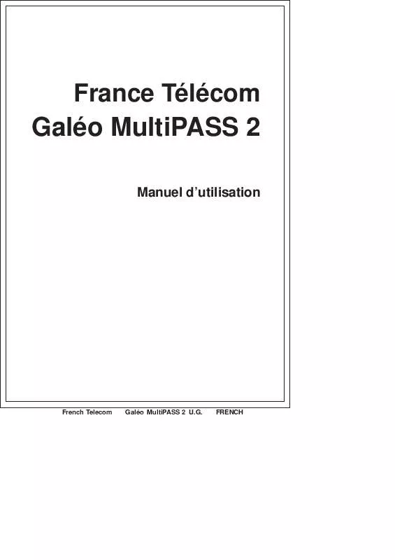 Mode d'emploi FRANCE TELECOM GALEO MULTIPASS 2