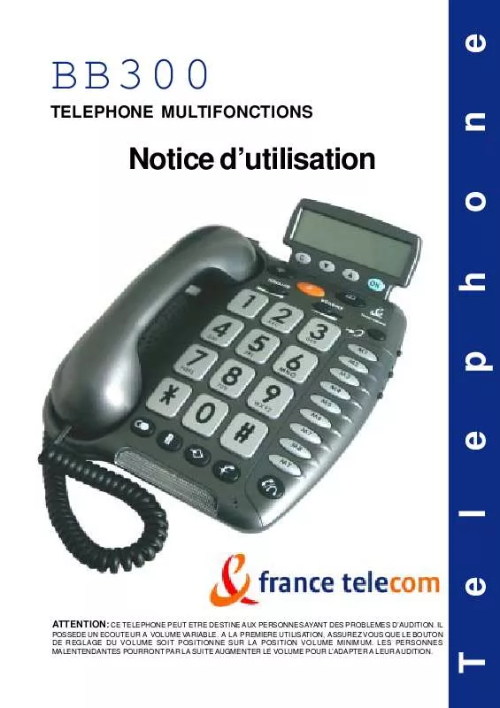 Mode d'emploi FRANCE TELECOM GEEMARC BB300