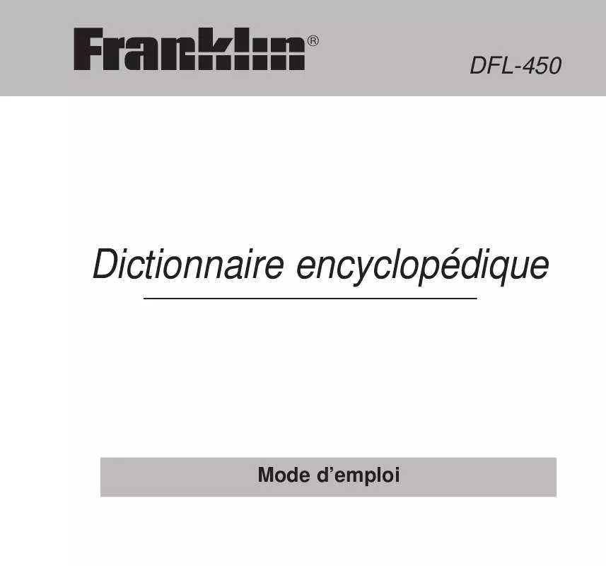 Mode d'emploi FRANKLIN DFL-450