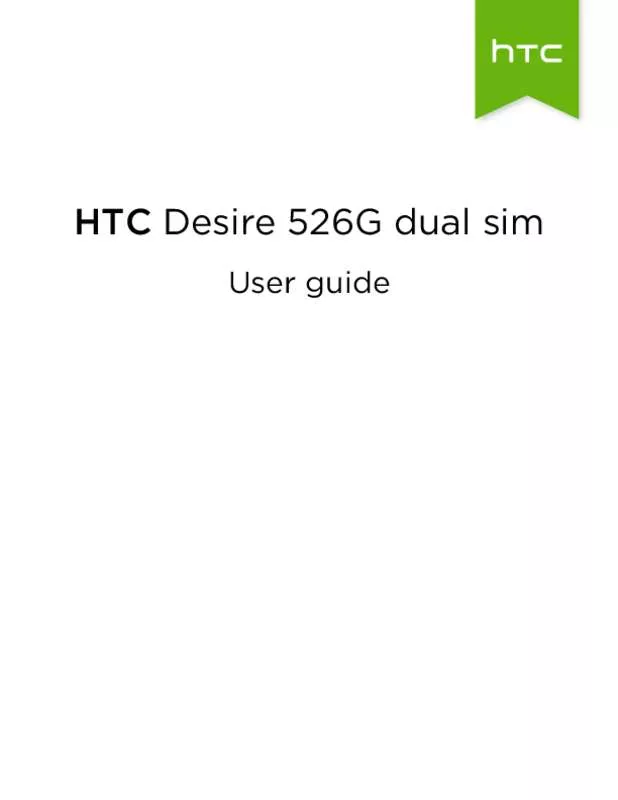 Mode d'emploi HTC DESIRE 526G DUALSIM