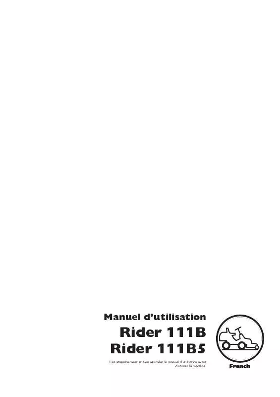 Mode d'emploi HUSQVARNA RIDER 111B5