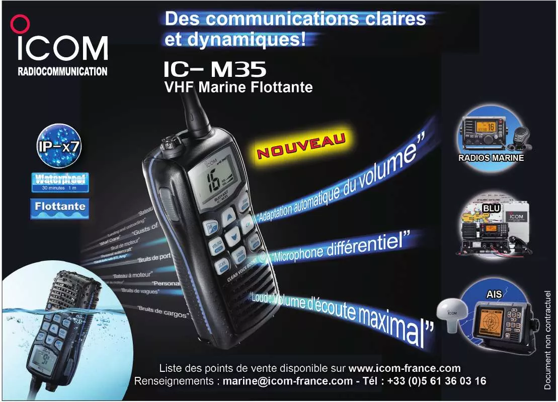Mode d'emploi ICOM IC-M35