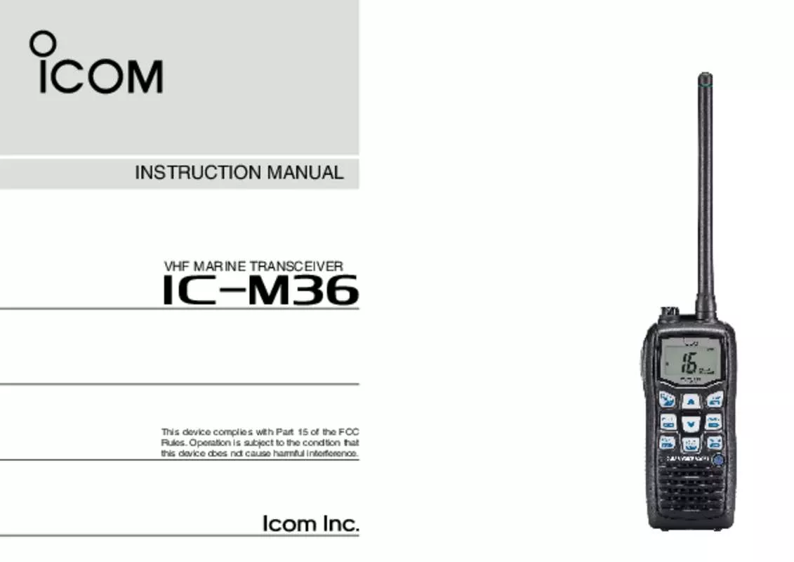 Mode d'emploi ICOM IC-M36