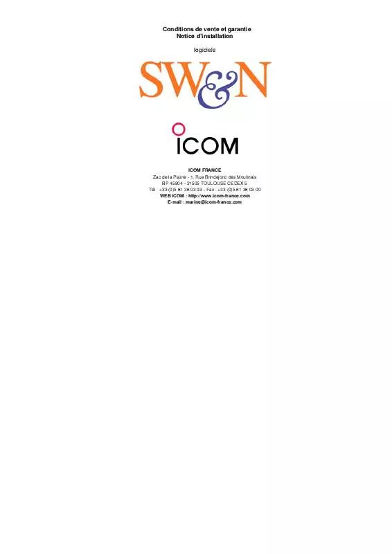Mode d'emploi ICOM SWN