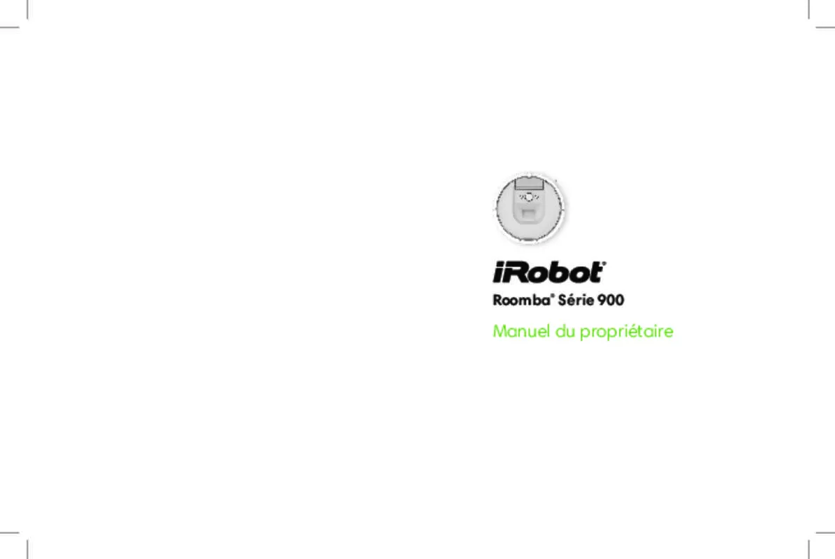 Mode d'emploi IROBOT ROOMBA 980