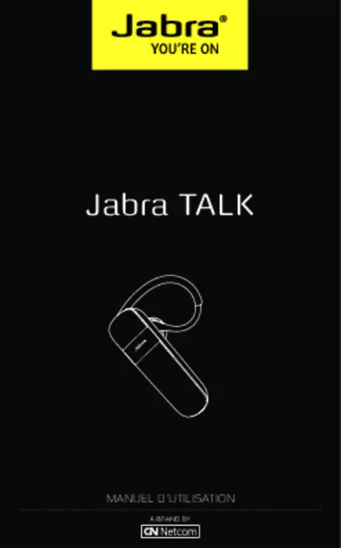 Mode d'emploi JABRA TALK 15