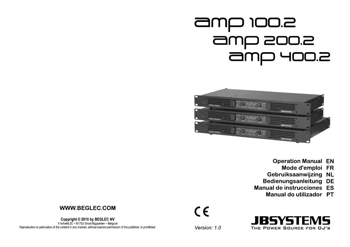 Mode d'emploi JBSYSTEMS LIGHT AMP 100.2