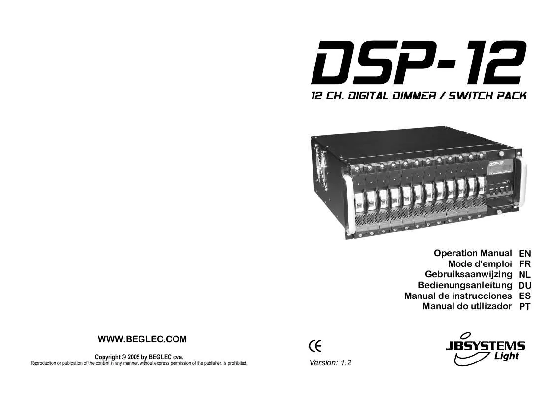 Mode d'emploi JBSYSTEMS LIGHT DSP-12