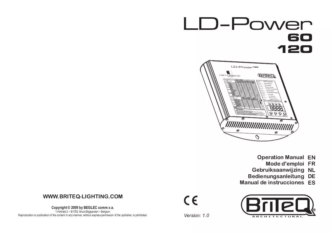 Mode d'emploi JBSYSTEMS LIGHT LD-POWER 120