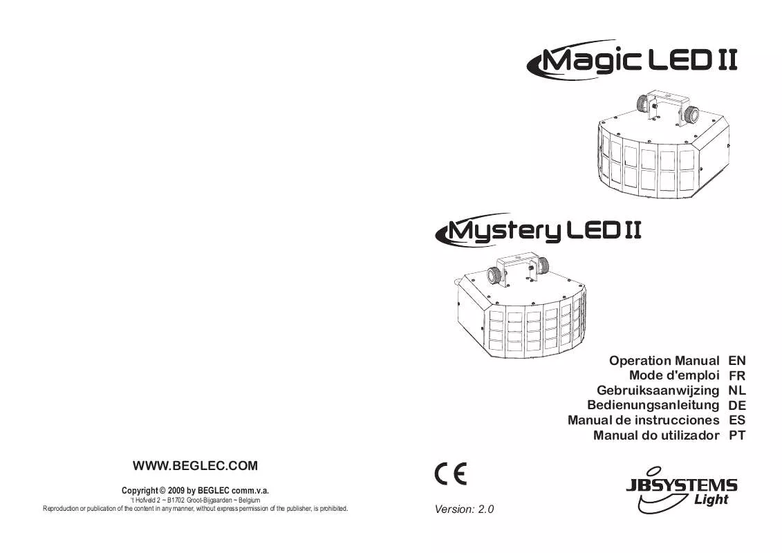 Mode d'emploi JBSYSTEMS LIGHT MAGIC LED II