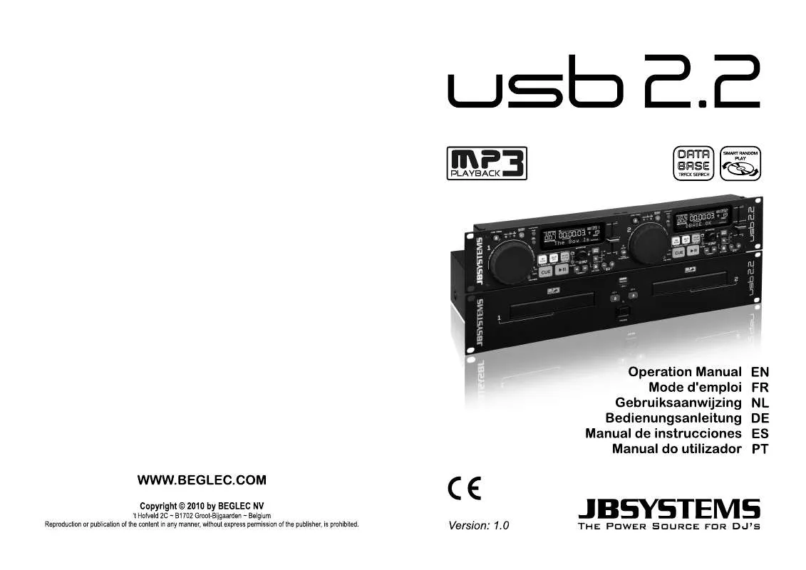 Mode d'emploi JBSYSTEMS LIGHT USB 2.2