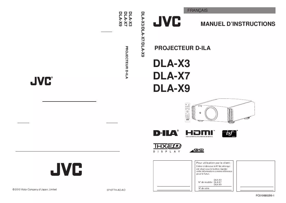Mode d'emploi JVC DLA-X9