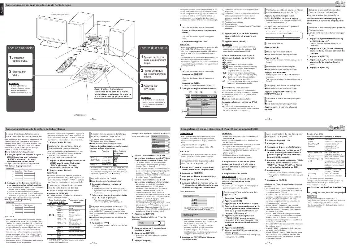 Mode d'emploi JVC EXA15 PAGE 9-16