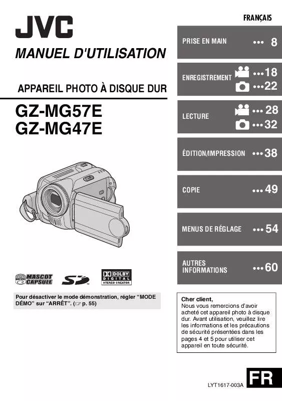 Mode d'emploi JVC GZ-MG47E