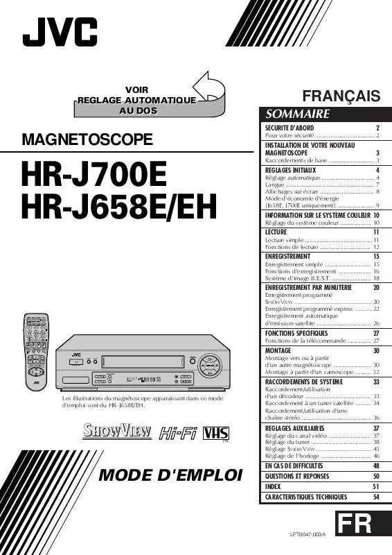 Mode d'emploi JVC HR-J658E