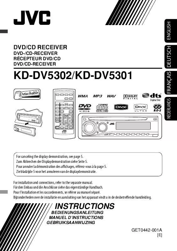 Mode d'emploi JVC KD-DV5301