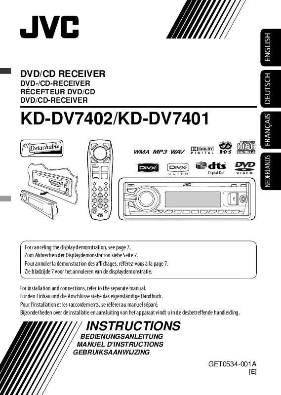 Mode d'emploi JVC KD-DV7401E
