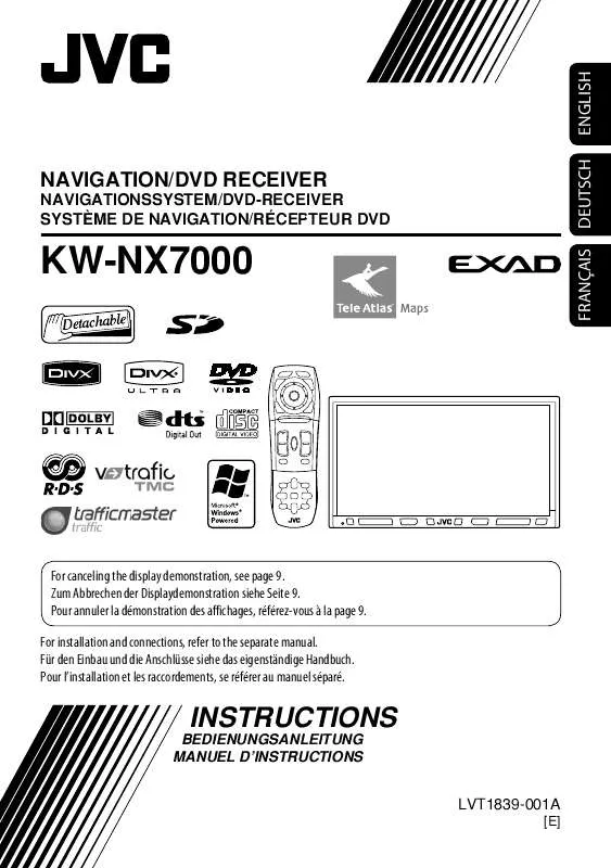 Mode d'emploi JVC KW-NX7000